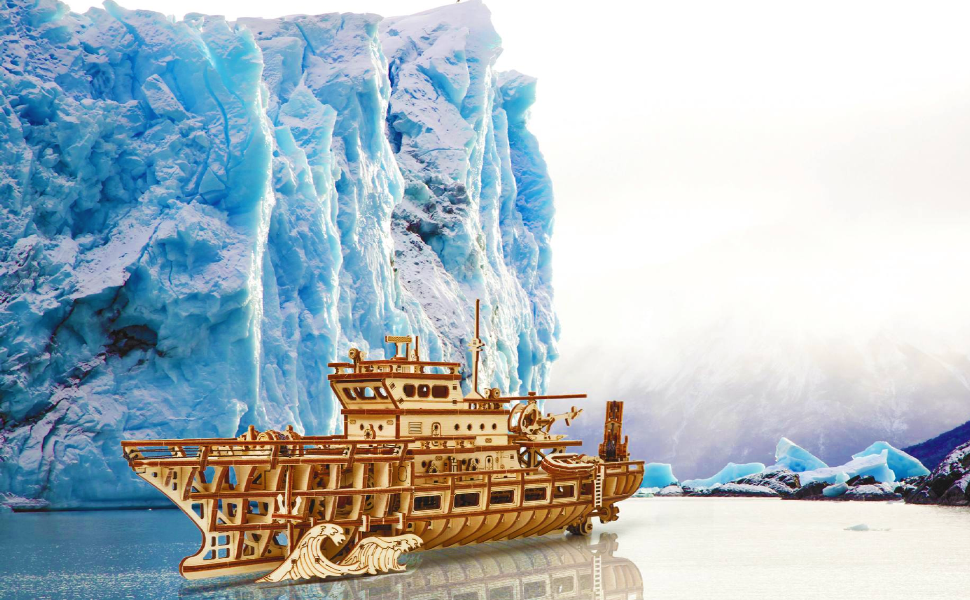 Puzzle 3D de velero en madera